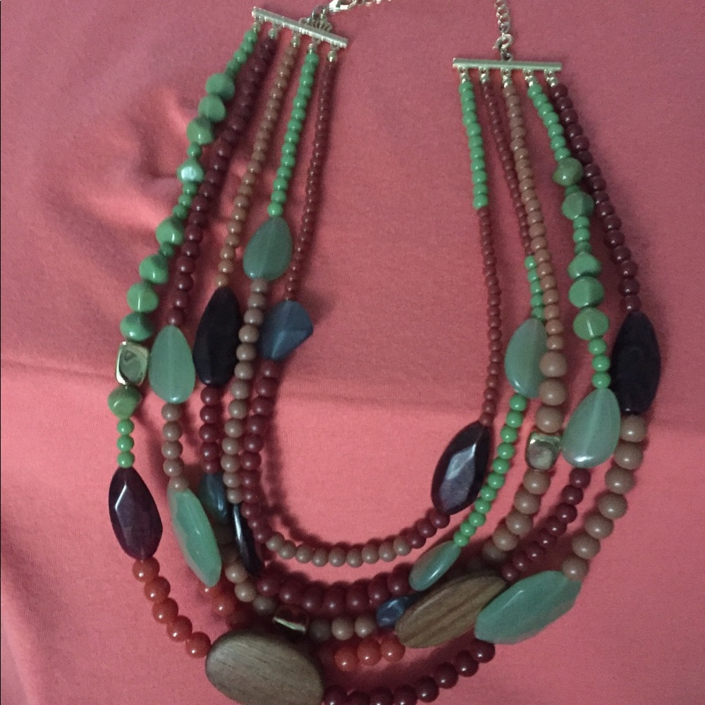 Premier Design Mid-Mod Wood Necklace Multi Strand